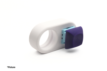 Switch Holder Fidget with Switch and Purple Keycap Installed