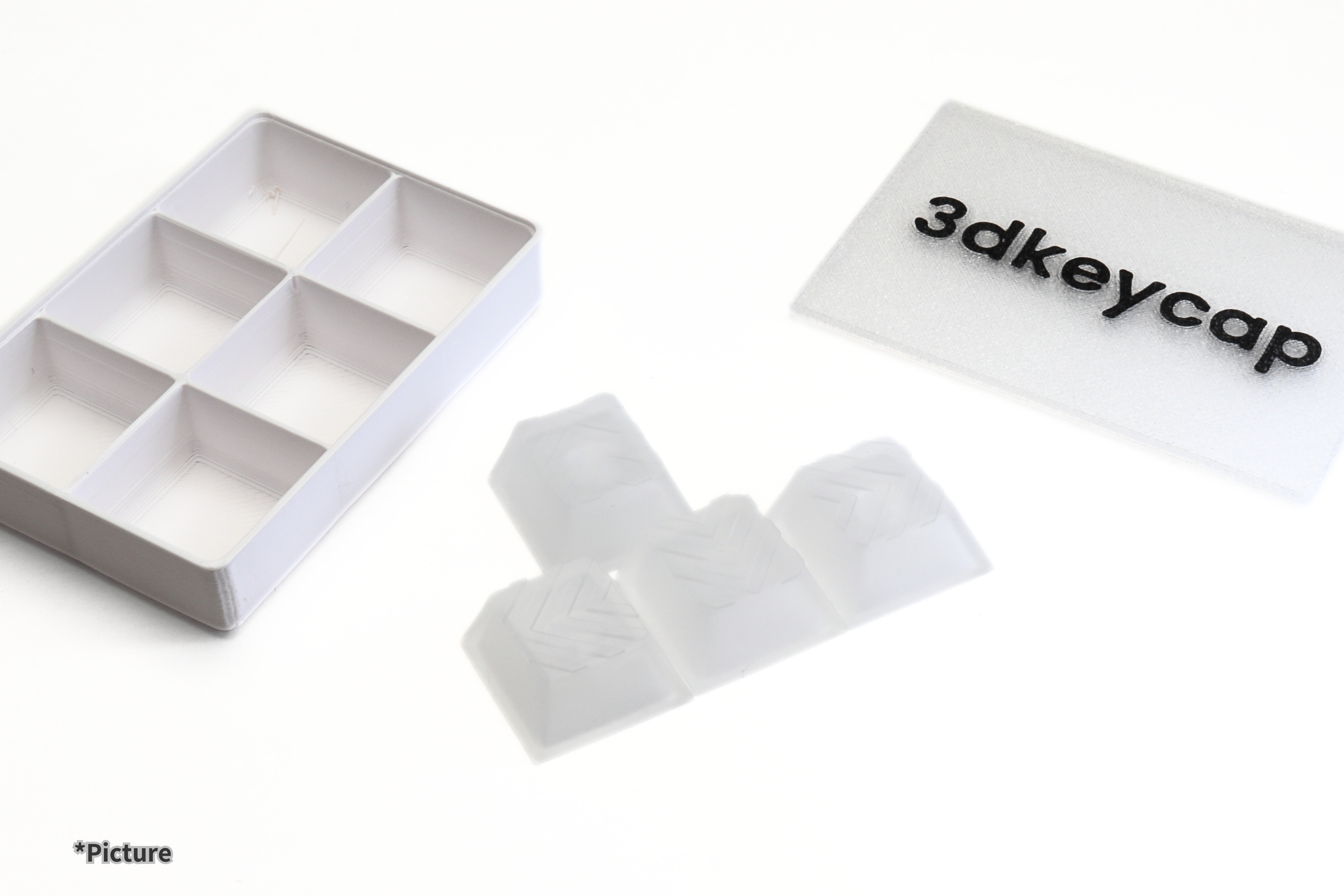 Cherry Arrow Keycap Set Shown in Resin Frosted