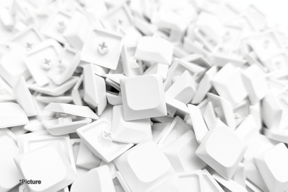 White JWA PBT Keycaps Stocks