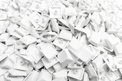 White Stocks of JWA PBT Keycaps