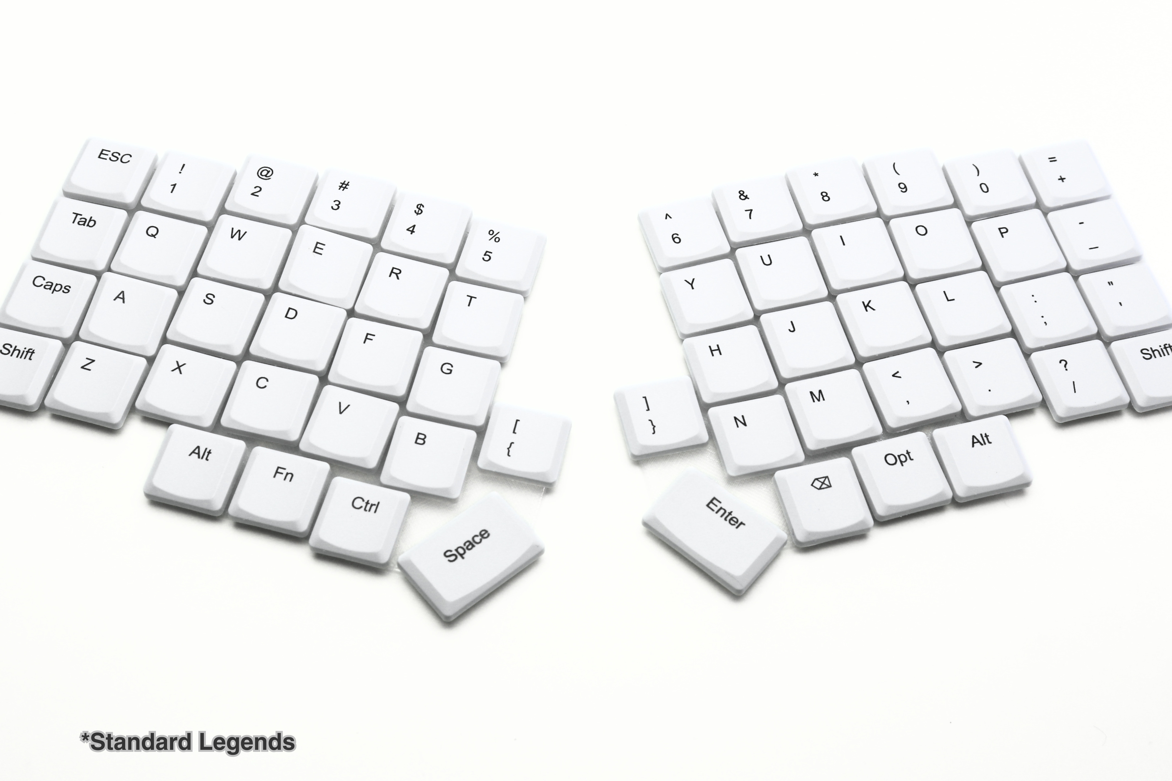 White Tai-Hao Keycap Set with Standard Legends