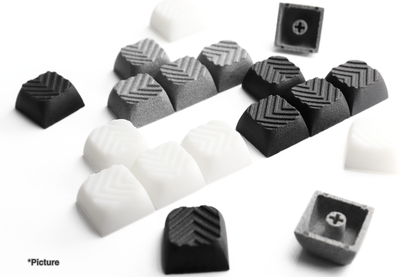 XDA Arrow Keycaps Shown in Nylon and Resin