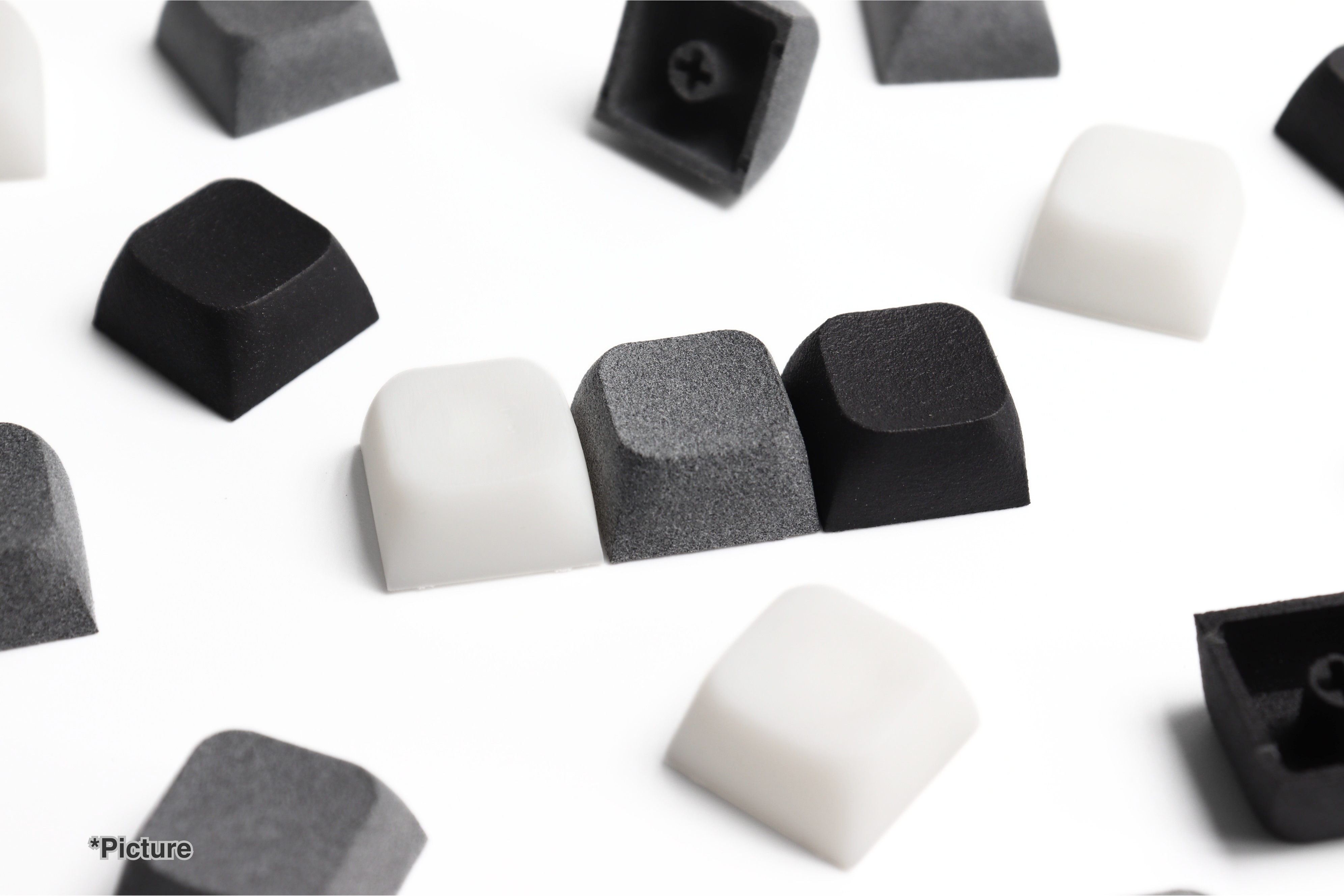 XDA Keycaps Shown in Different Materials