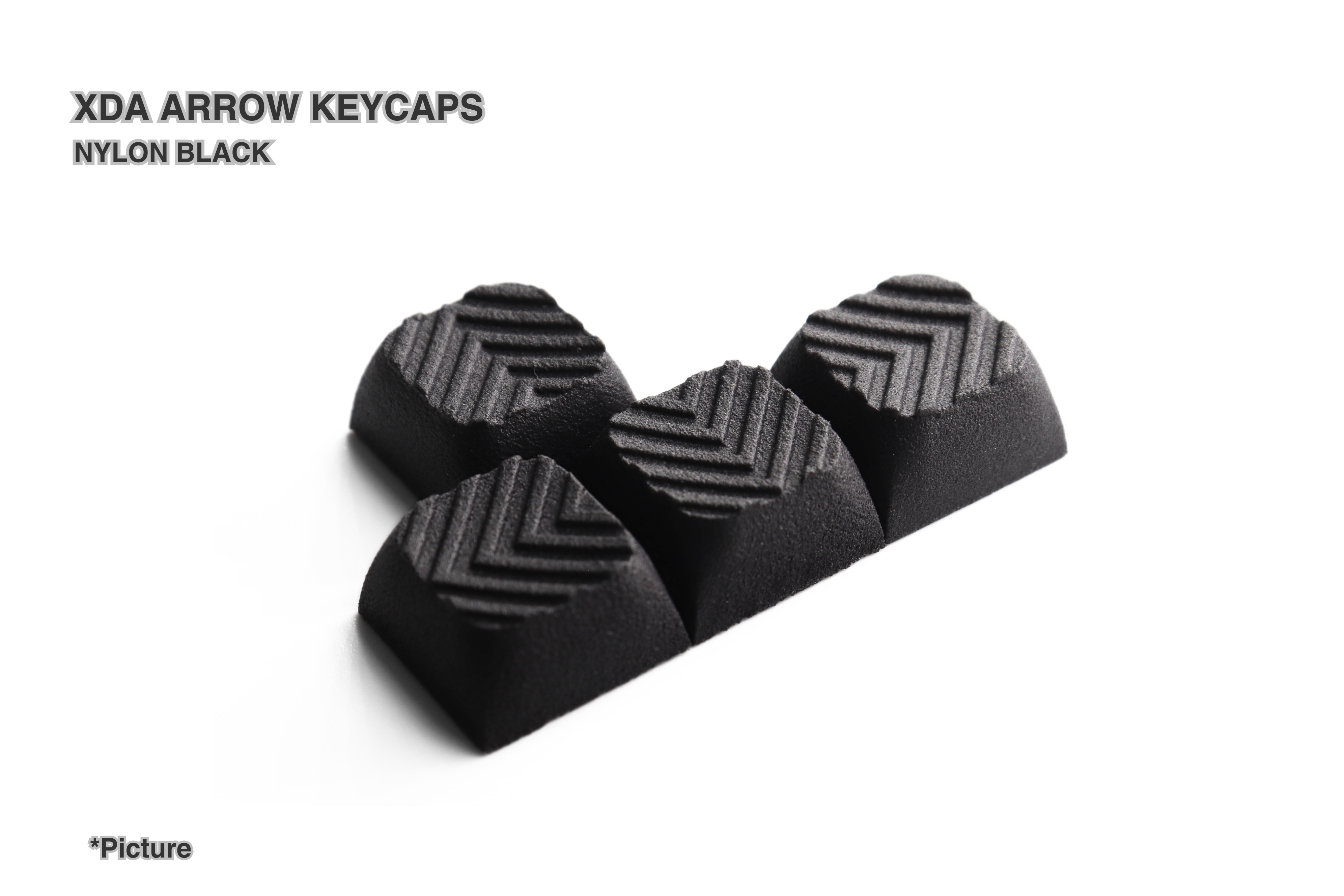 XDA ARROW Keycaps Shown in Nylon Black