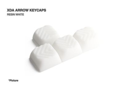 XDA ARROW Keycaps Shown in Resin White