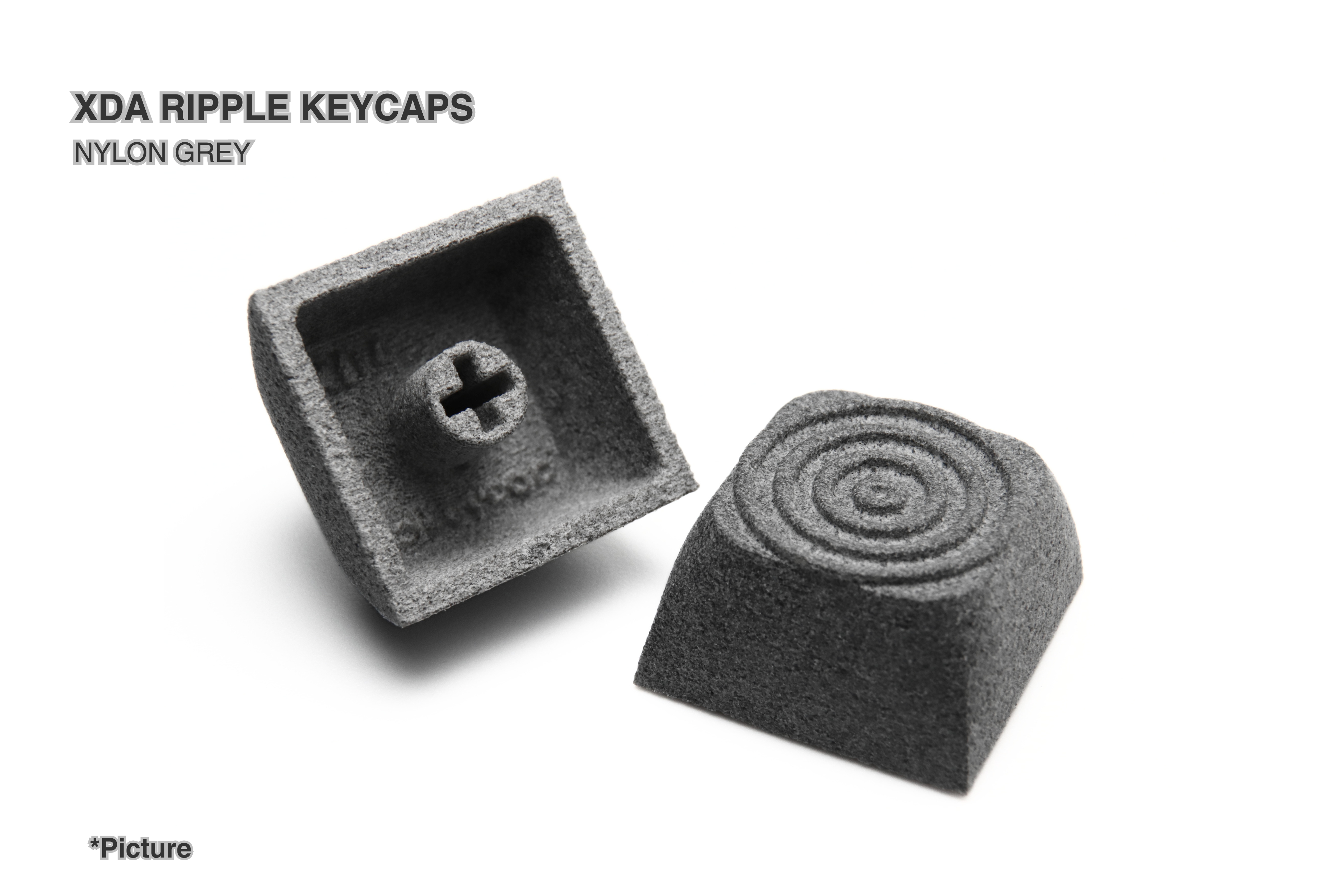 XDA Ripple Keycaps in Nylon Grey